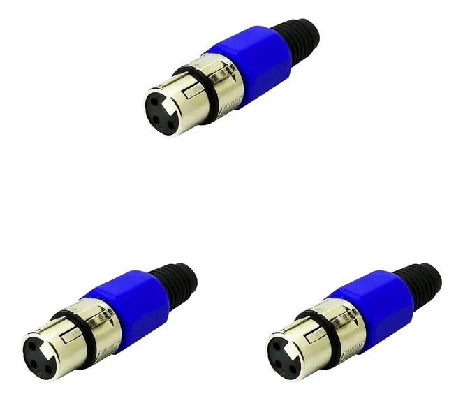 CONECTOR CANON HEMBRA DE 3 POLOS PARA MICROFONO - 1
