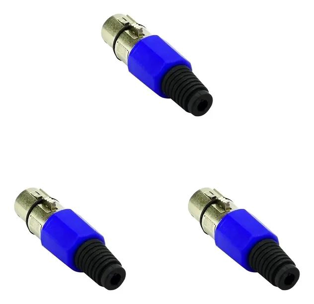 CONECTOR CANON HEMBRA DE 3 POLOS PARA MICROFONO - 2