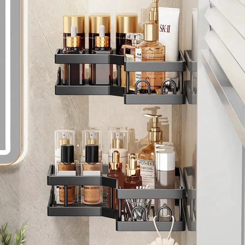 ORGANIZADOR DE PARED PARA DUCHA 5 PIEZAS COLOR NEGRO - 5