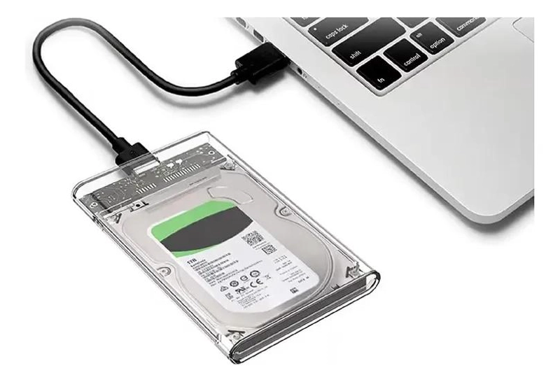 COFRE PARA DISCO DURO 2.5 USB 3.0 CON DISEÑO TRANSPARENTE - 2