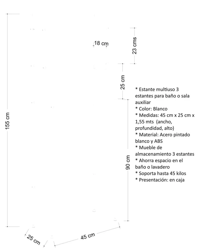 ORGANIZADOR DE ESTANTE PARA BAÑO SOBRE INODORO CON 3 ESTANTES - 4