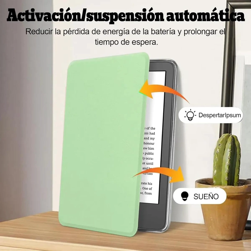 FUNDA PROTECTORA Y MICA PARA KINDLE PAPERWHITE 2024 DE DISEÑO ELEGANTE - 4