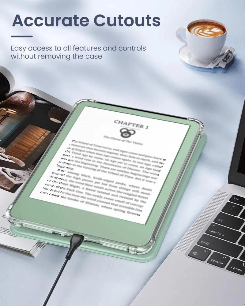 FUNDA PROTECTORA Y MICA PARA KINDLE PAPERWHITE 2024 DE DISEÑO ELEGANTE - 5