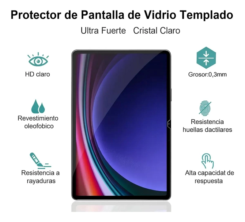LAMINA DE VIDRIO TEMPLADO PARA TABLET SAMSUNG S11 - 3