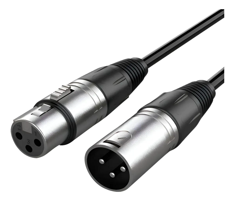 CABLE DE AUDIO XLR MACHO A HEMBRA DE 6 METROS PROFESIONAL - 1