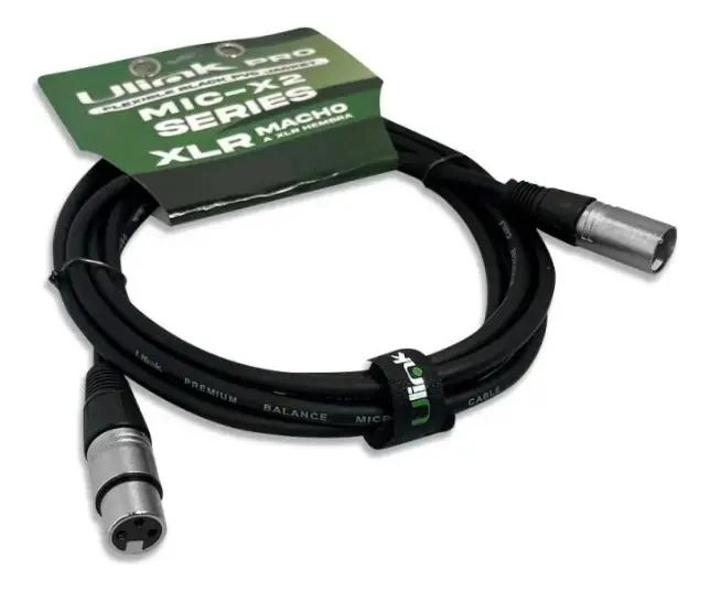 CABLE DE AUDIO XLR MACHO A HEMBRA DE 6 METROS PROFESIONAL - 2
