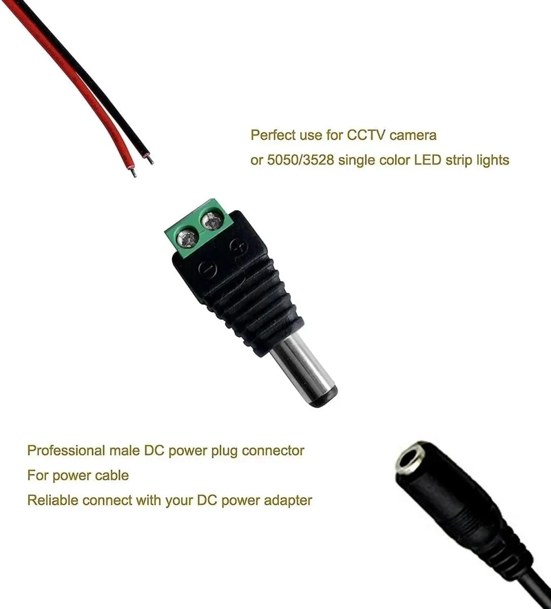 PACK DE 4 BALUNS DE VIDEO PARA CCTV Y CONECTORES DC - 6