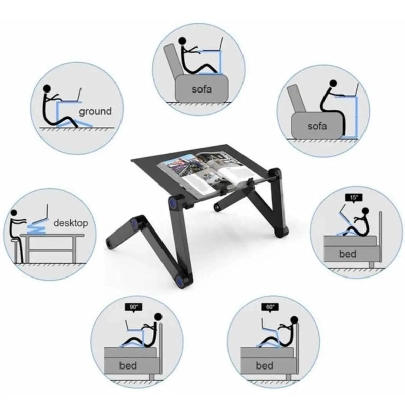 MESA PLEGABLE MULTIFUNCIONAL CON VENTILADOR USB PARA LAPTOP - 3