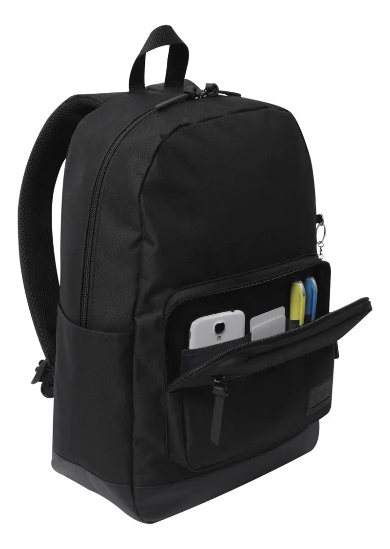 MOCHILA PORTA LAPTOP PARA MUJER COLOR NEGRO CON DISEÑO MODERNO - 3