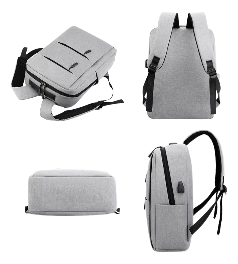 SET DE 3 MOCHILAS CON CARGA USB Y DISEÑO VERSATIL - 4