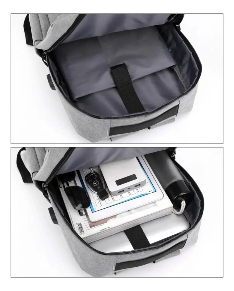 SET DE 3 MOCHILAS CON CARGA USB Y DISEÑO VERSATIL - 5
