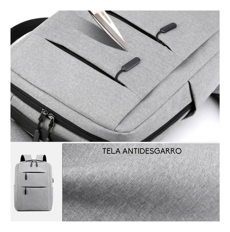 SET DE 3 MOCHILAS CON CARGA USB Y DISEÑO VERSATIL - 7