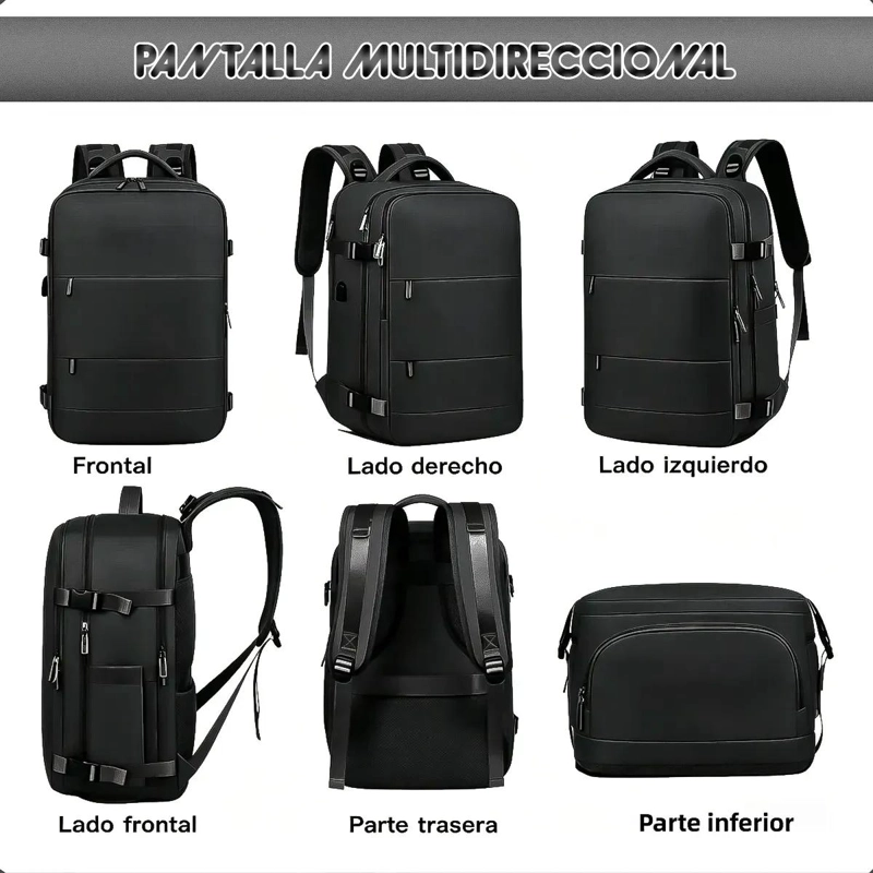 MOCHILA IMPERMEABLE PARA VIAJE Y NOTEBOOK DE 15.6 PULGADAS - 6