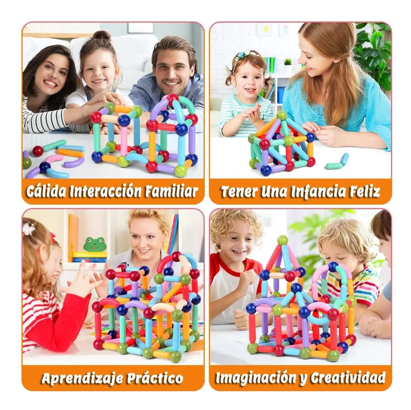 BLOQUES MAGNE TICOS DE CONSTRUCCION PARA NIÑOS 36 PIEZAS - 7