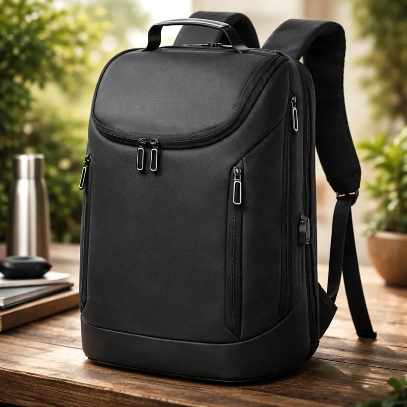 MOCHILA IMPERMEABLE CON CARGA USB PARA NOTEBOOK Y VIAJES - 1