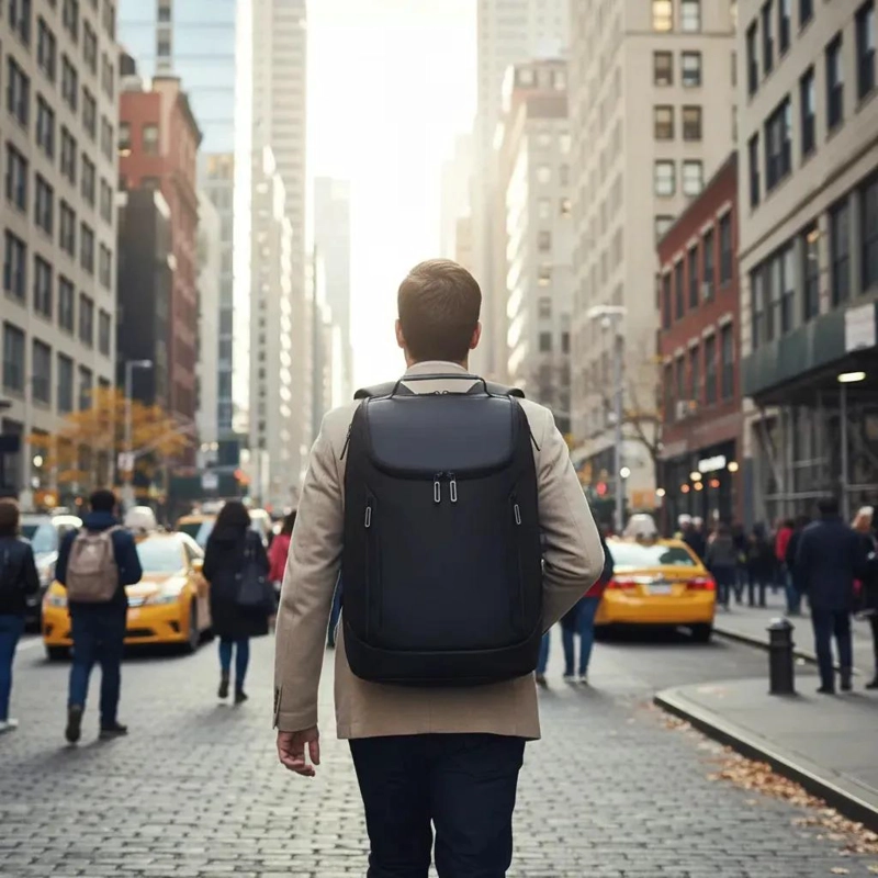 MOCHILA IMPERMEABLE CON CARGA USB PARA NOTEBOOK Y VIAJES - 8