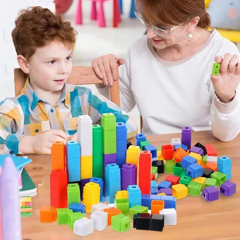 CUBOS CONECTORES EDUCATIVOS PARA MATEMATICAS 100 PIEZAS - 6