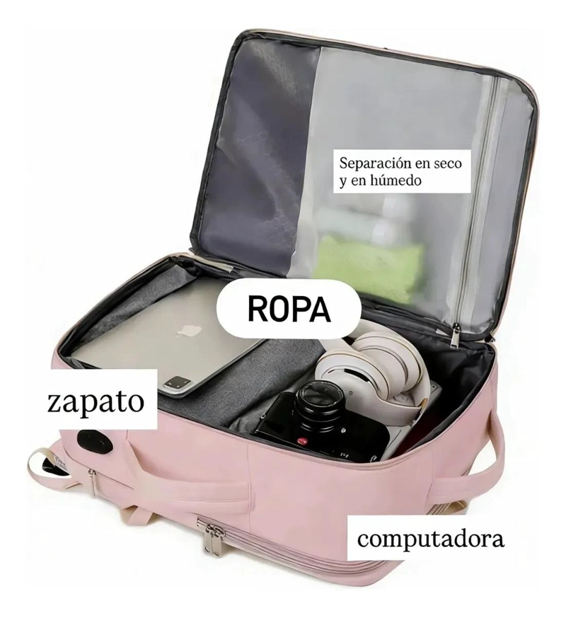 MOCHILA MALETA IMPERMEABLE ANTIRROBO EXPANSIBLE 40 LITROS - 4