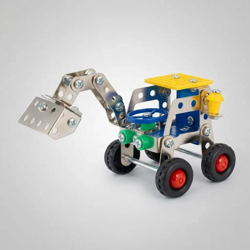 EXCAVADORA RETRO MECANO KIT DE CONSTRUCCION 93 PIEZAS - 1