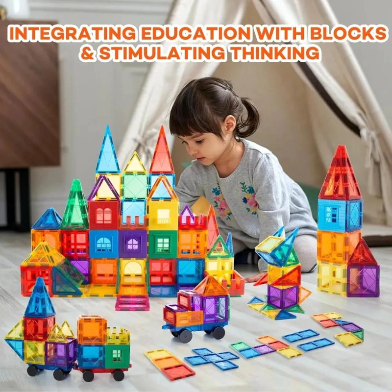 JUEGO DE BLOQUES MAGNE TICOS 3D DE 60 PIEZAS PARA NIÑOS - 4