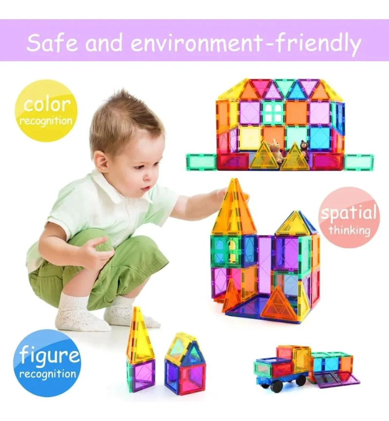 JUEGO DE BLOQUES MAGNE TICOS 3D DE 60 PIEZAS PARA NIÑOS - 6