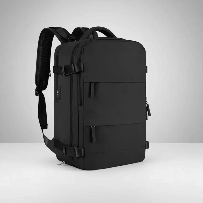 MOCHILA EXPANDIBLE IMPERMEABLE CON PUERTO USB PARA VIAJES - 4