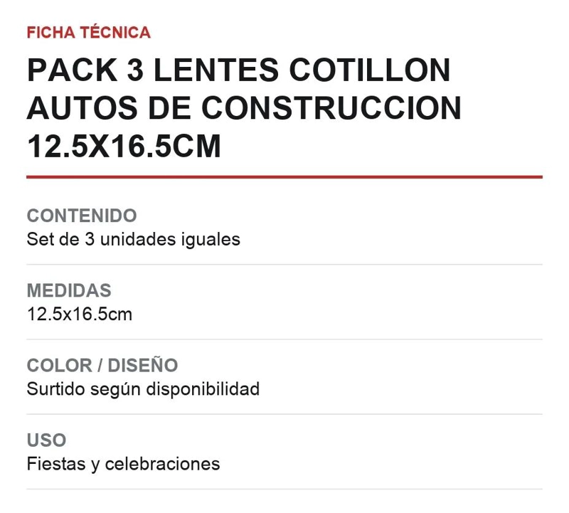 PACK DE 3 LENTES DE COTILLON PARA FIESTAS Y CELEBRACIONES - 2
