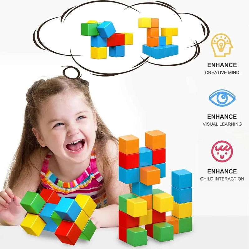 JUEGO DE CONSTRUCCION CON 50 BLOQUES MAGNE TICOS PARA NIÑOS - 1