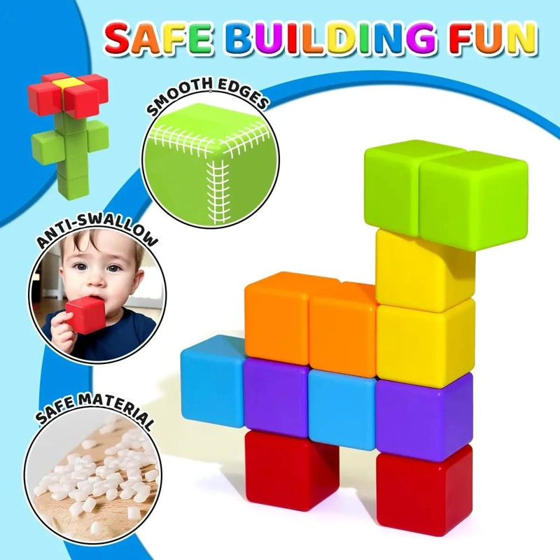 JUEGO DE CONSTRUCCION CON 50 BLOQUES MAGNE TICOS PARA NIÑOS - 2