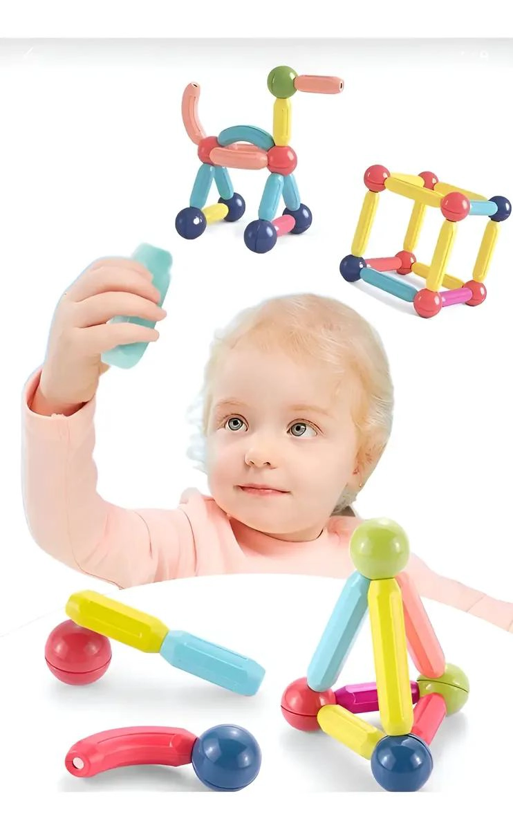 BLOQUES MAGNE TICOS DE CONSTRUCCION PARA NIÑOS 25 PIEZAS - 1