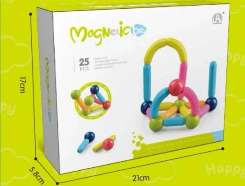 BLOQUES MAGNE TICOS DE CONSTRUCCION PARA NIÑOS 25 PIEZAS - 4