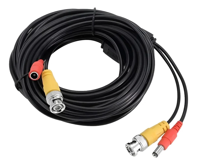 CABLE DE SEGURIDAD PARA CAMARAS 20 METROS CON VIDEO Y CORRIENTE - 1