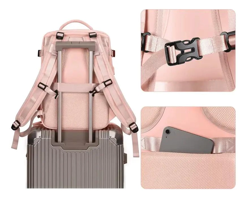 MOCHILA IMPERMEABLE DE GRAN CAPACIDAD CON PUERTO USB 39L - 4