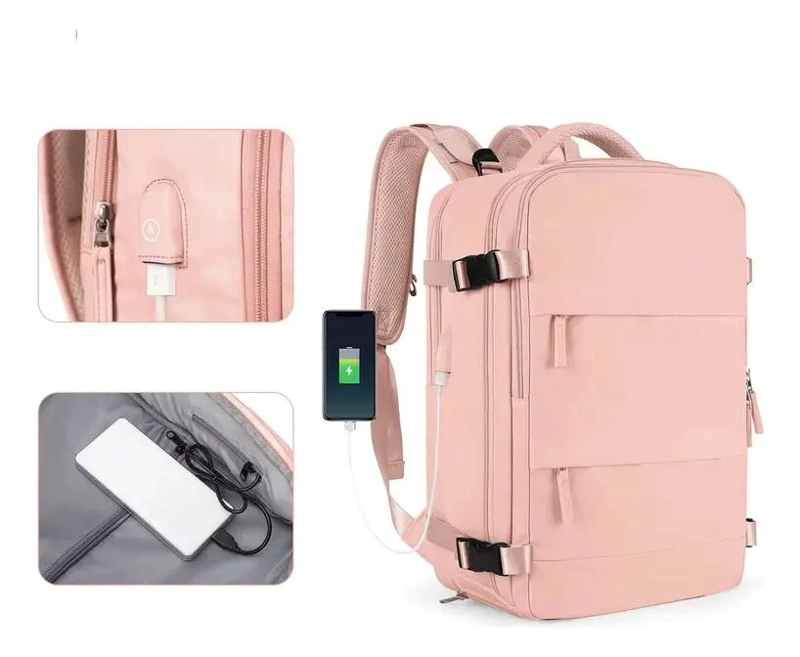 MOCHILA IMPERMEABLE DE GRAN CAPACIDAD CON PUERTO USB 39L - 5