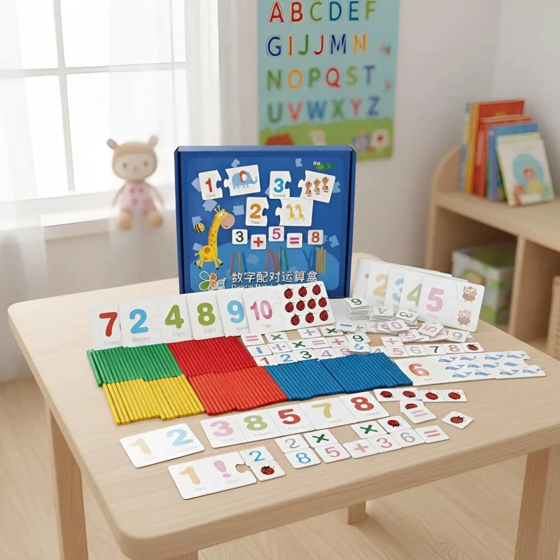 JUEGO DIDACTICO DE MADERA PARA APRENDER MATEMATICAS EN NIÑOS - 1