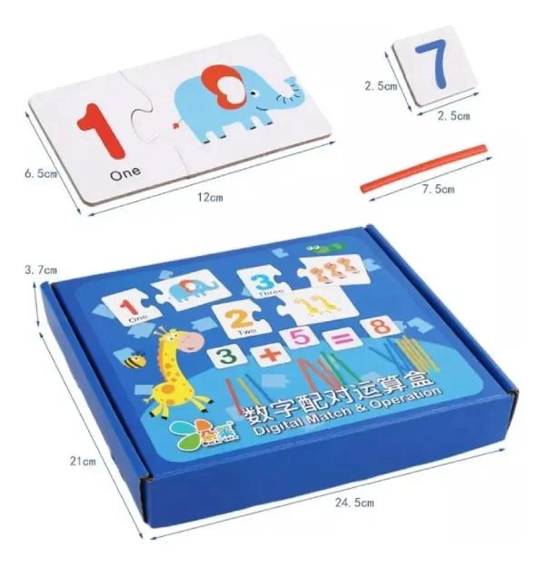 JUEGO DIDACTICO DE MADERA PARA APRENDER MATEMATICAS EN NIÑOS - 6