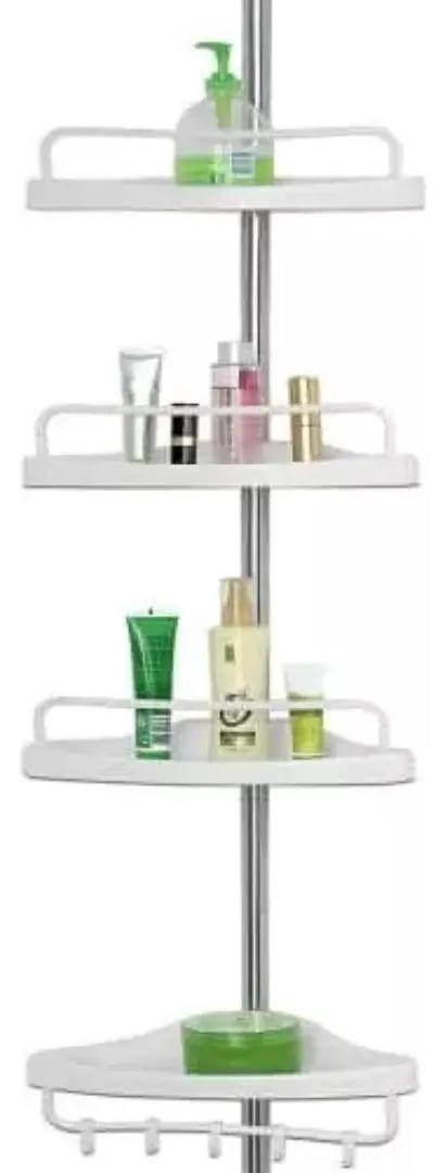 ORGANIZADOR DE DUCHA MULTIUSO CON 4 ESTANTES AJUSTABLES EN COLOR BLANCO - 8