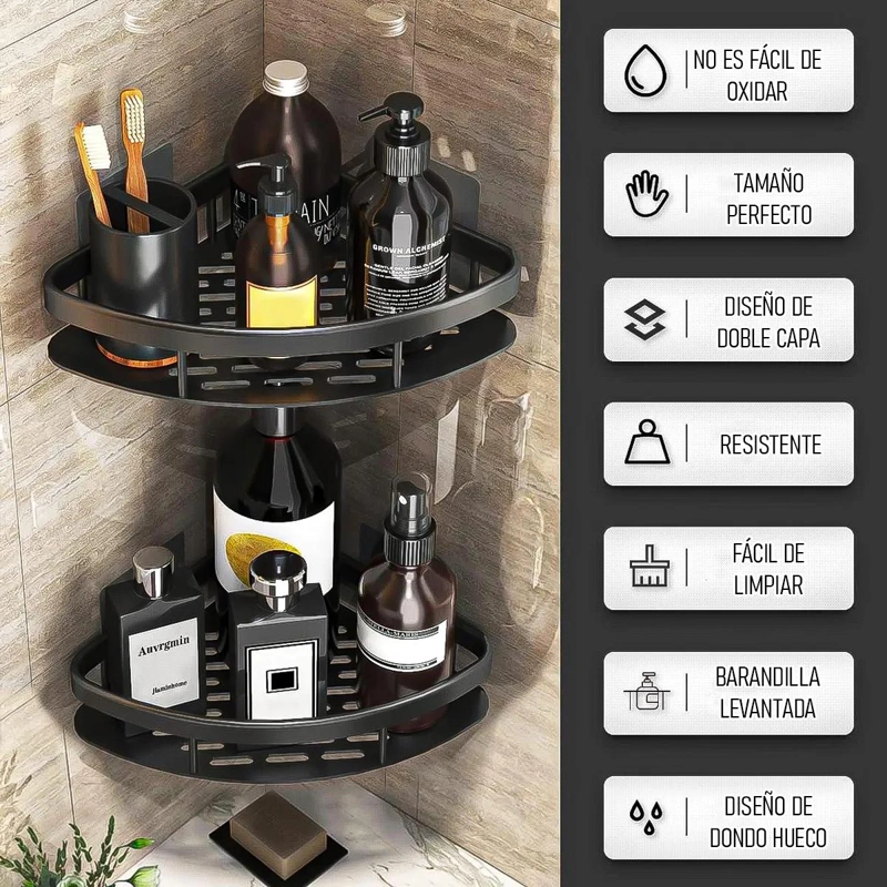 PACK DE 2 ORGANIZADORES TRIANGULARES PARA DUCHA - 4