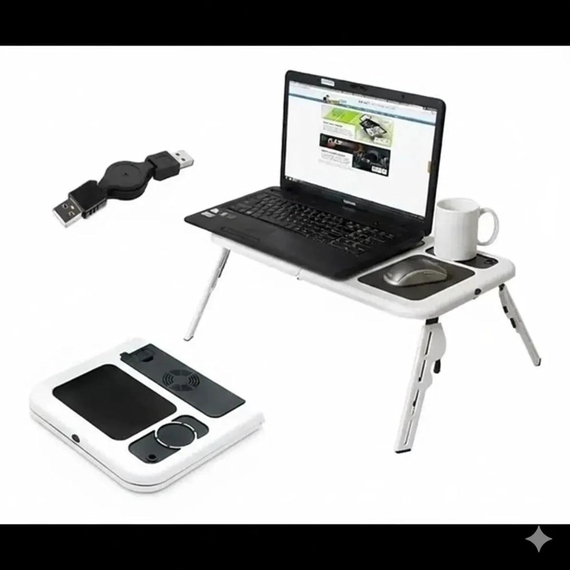 MESA PLEGABLE AJUSTABLE PARA USO EN CAMA Y OFICINA - 2