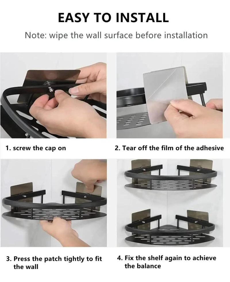 ESTANTE ESQUINERO ORGANIZADOR DE DUCHA Y BAÑO SET DE 2 - 6