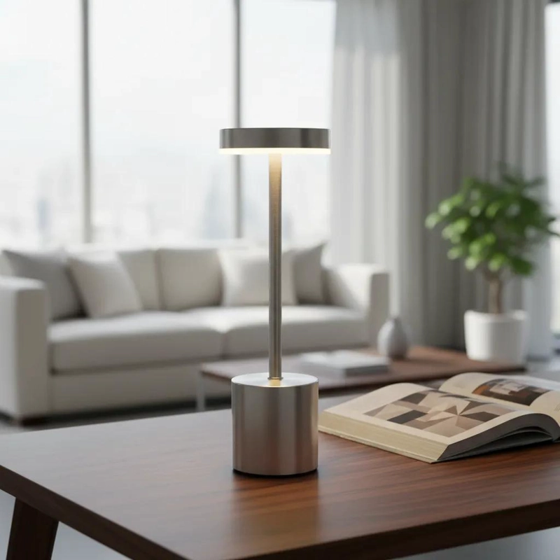 LAMPARA LED PORTATIL DE ESCRITORIO 34 CM CON LUZ CALIDA Y FRIA - 4