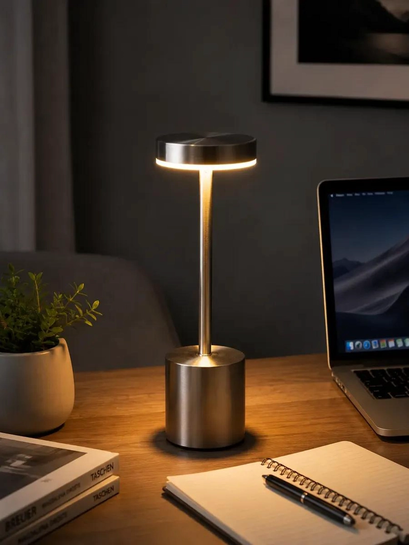 LAMPARA LED PORTATIL DE ESCRITORIO 34 CM CON LUZ CALIDA Y FRIA - 5