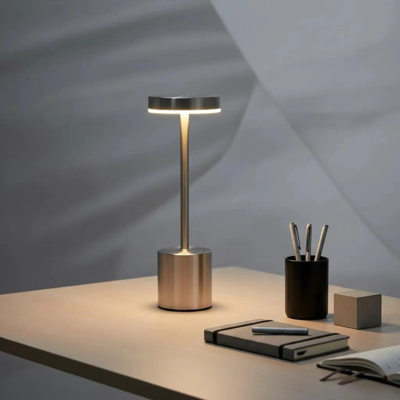 LAMPARA LED PORTATIL DE ESCRITORIO 34 CM CON LUZ CALIDA Y FRIA - 7
