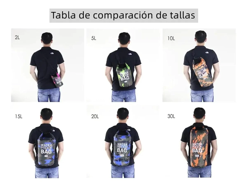 MOCHILA IMPERMEABLE 15 LITROS PARA ACTIVIDADES AL AIRE LIBRE - 6