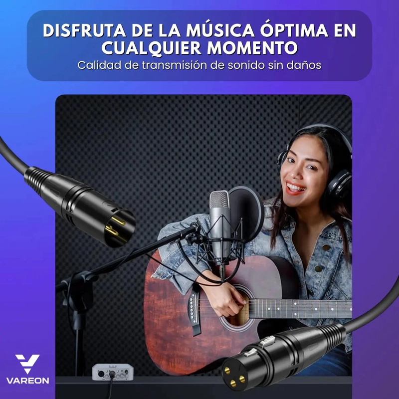 CABLE XLR DE 5 METROS PARA MICROFONO Y CONSOLA DE AUDIO - 5