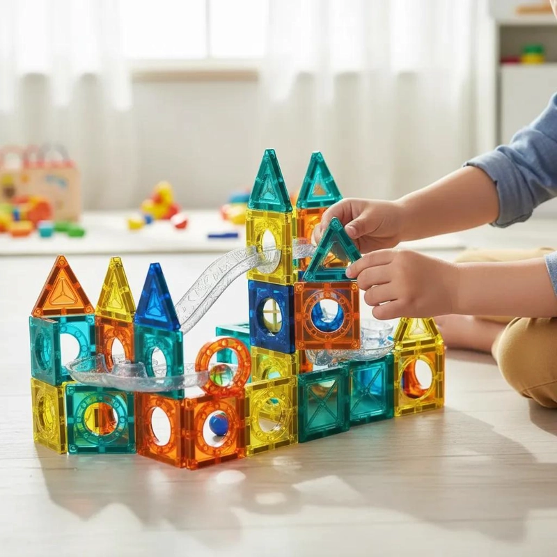 BLOQUES MAGNE TICOS DE CONSTRUCCION PARA NIÑOS 42 PIEZAS - 4