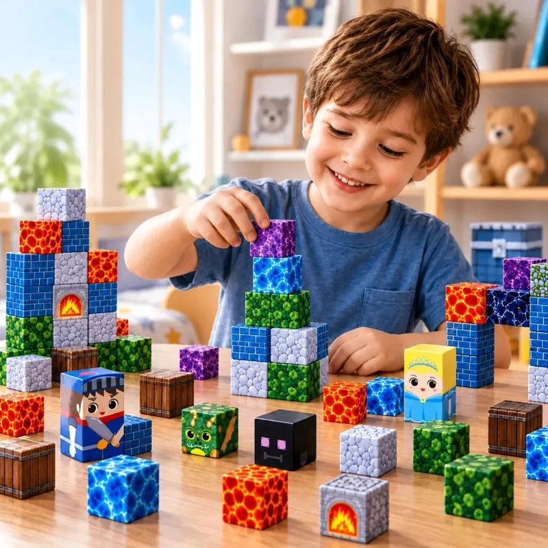 JUEGO DE BLOQUES MAGNE TICOS DE CONSTRUCCION 100 PIEZAS PARA NIÑOS - 1