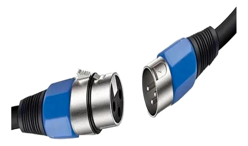 CABLE DE MICROFONO XLR MACHO-HEMBRA 1 METRO PARA SONIDO - 1