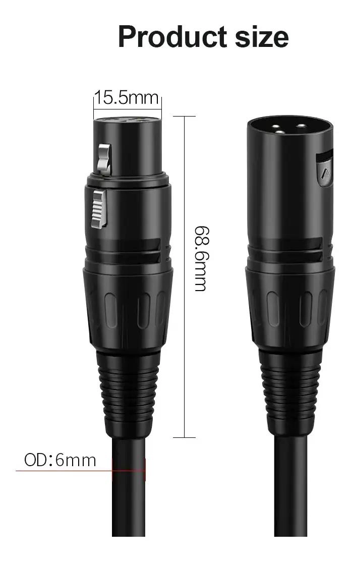 CABLE DE MICROFONO XLR DE 10 METROS CON CONECTORES RESISTENTES - 4
