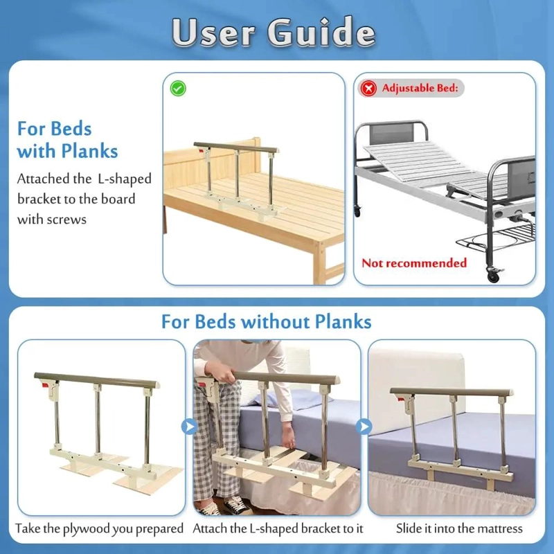 BARANDILLA PLEGABLE DE SEGURIDAD PARA CAMA DE 67 CM - 7